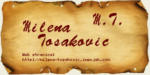 Milena Tošaković vizit kartica
